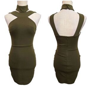 Dance And Marvel Sleeveless Olive Bodycon Dress NWT Sz Small